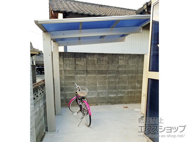 熊本県八代市ののサイクルポート・駐輪場 エフルージュグランミニ 積雪〜20cm対応 施工例