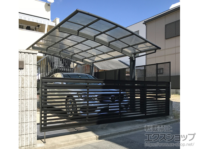 愛知県名古屋市ののカーゲート 【特注】ワイドオーバードアS3型 電動式 施工例