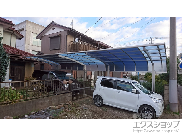 埼玉県富士見市ののカーポート レイナキャップポートグラン 縦連棟　積雪〜20cm対応 施工例