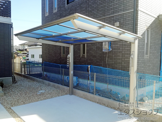 滋賀県栗東市ののサイクルポート・駐輪場 ネスカFミニ (フラットスタイル) 積雪〜20cm対応 施工例