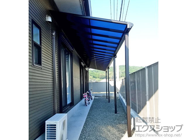 鹿児島県出水郡長島町ののテラス屋根 ヴェクターテラス F型 積雪50cm対応 テラスタイプ 三連棟 施工例