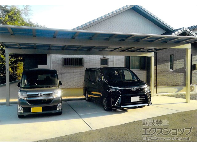 山口県宇部市ののカーポート エフルージュ トリプル 積雪〜20cm対応 施工例