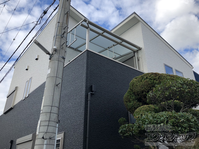 大阪府交野市ののバルコニー・ベランダ屋根 ヴェクターテラス F型 屋根タイプ 単体 積雪〜20cm対応 施工例