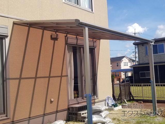 山口県美祢市ののテラス屋根 ヴェクターテラス F型 テラスタイプ 単体 積雪〜20cm対応 施工例
