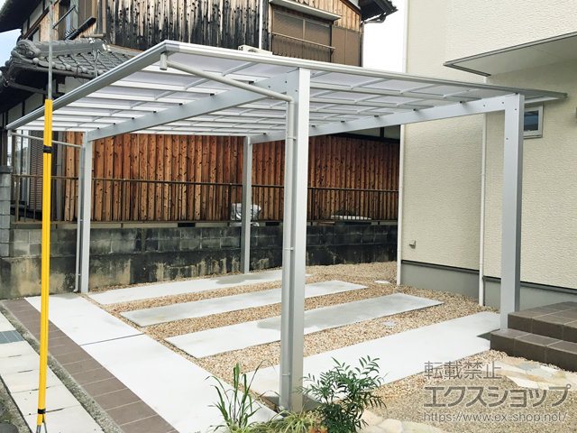 滋賀県草津市ののカーポート エフルージュ ツイン 積雪〜20cm対応 施工例
