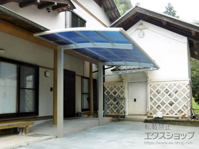 愛媛県北宇和郡鬼北町のYKKAPのカーポート レイナポートREグラン 前下がり 積雪～20cm対応 施工例