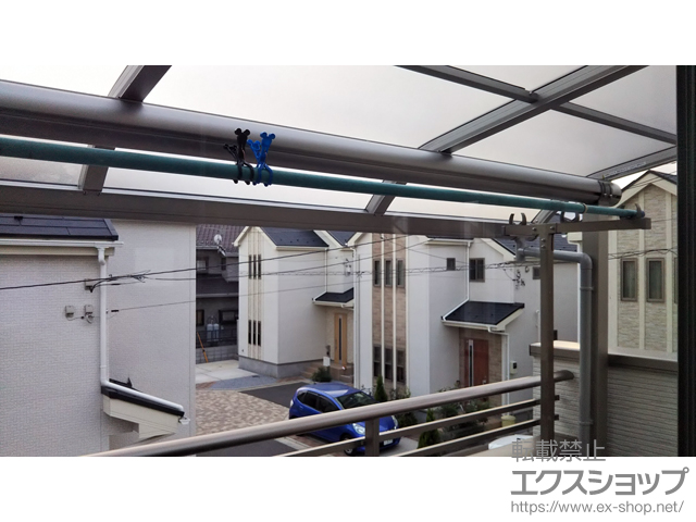 東京都西多摩郡瑞穂町ののバルコニー・ベランダ屋根 ヴェクターテラス R型 屋根タイプ 単体 積雪〜20cm対応 施工例