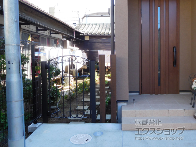 東京都小金井市のの門扉 ラフィーネ門扉4型 片開き 柱使用 施工例