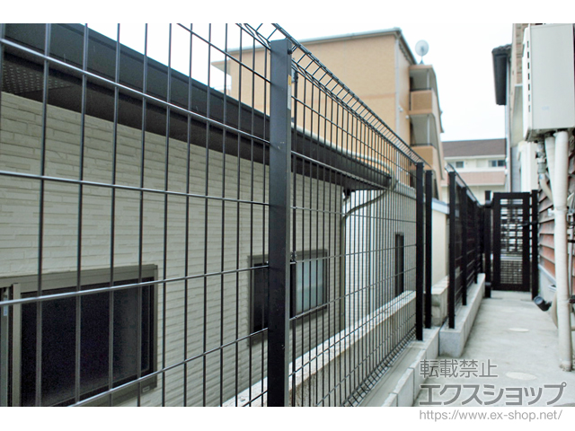 兵庫県神戸市ののフェンス・柵 イーネットフェンス1F型 自由柱タイプ 施工例