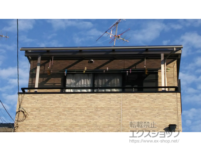 大阪府高石市ののバルコニー・ベランダ屋根 スピーネ R型 屋根タイプ 単体 積雪〜20cm対応 施工例