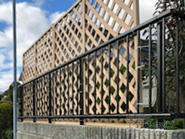 兵庫県神戸市ののフェンス・柵 ミエッタフェンス 防犯たて格子タイプ 自由柱施工 施工例