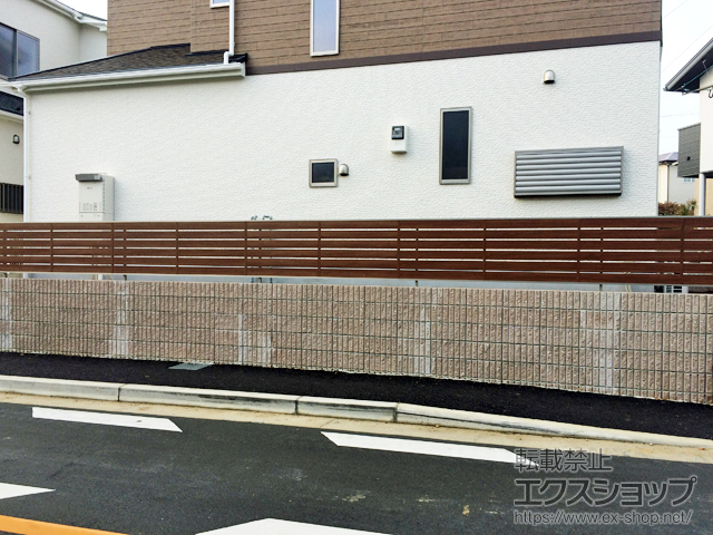 福岡県福岡市ののフェンス・柵 ジオーナフェンス YS型 マテリアルカラー フリーポールタイプ 施工例