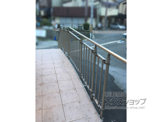 大阪府堺市のの手すり パルトナーUDフェンス3型(手すり) たて格子タイプ 施工例