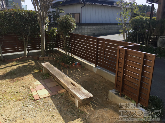 静岡県湖西市ののフェンス・柵 シャトレナ 1型 フリー支柱タイプ 施工例