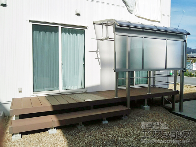 兵庫県豊岡市ののウッドデッキ リウッドデッキ 200 施工例