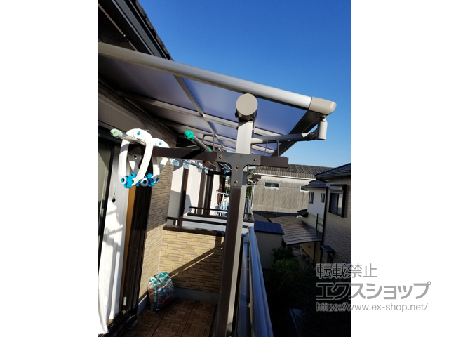 愛知県あま市ののバルコニー・ベランダ屋根 プレシオステラス F型 屋根タイプ 単体 積雪〜20cm対応 施工例