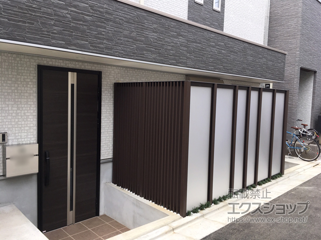 東京都杉並区ののフェンス・柵 ハイパーテーション 3型 + 7型 埋込支柱仕様 施工例