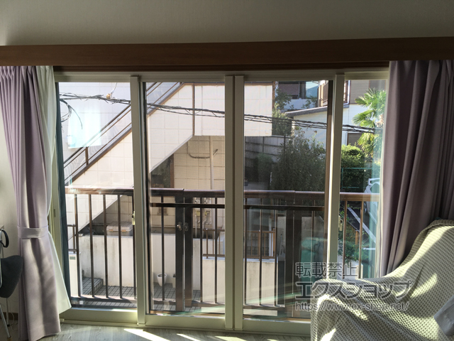 東京都文京区のの二重窓（内窓） インプラス ダストバリア仕様 引違い窓 4枚建 施工例