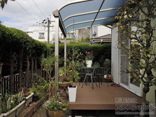 福岡県北九州市ののテラス屋根 ヴェクターテラス R型 テラスタイプ 単体 積雪〜20cm対応 施工例