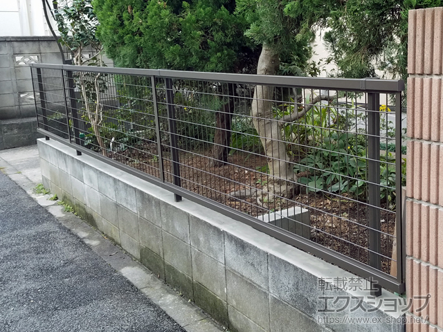 東京都江戸川区ののフェンス・柵 アルメッシュフェンス1型 フリーポールタイプ 施工例