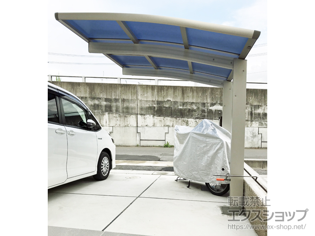 埼玉県白岡市ののサイクルポート・駐輪場 レイナポートグランミニZ 積雪〜20cm対応 施工例