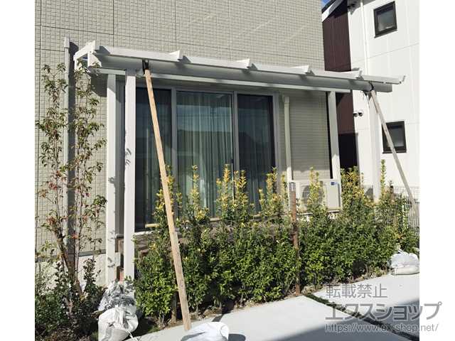 佐賀県佐賀市ののテラス屋根 ナチュレ 壁寄せ納まり 単体 積雪〜20cm対応 施工例