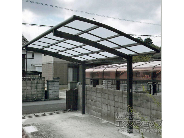 山口県山陽小野田市ののカーポート ネスカR 積雪〜20cm対応 台風補償付 施工例