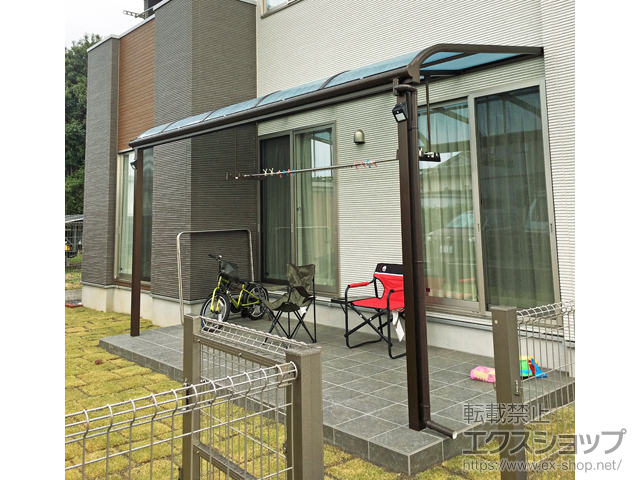 茨城県下妻市ののテラス屋根 ヴェクターテラス R型 テラスタイプ 単体 積雪〜20cm対応 施工例