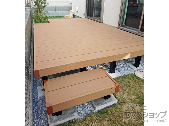 東京都稲城市ののウッドデッキ リウッドデッキ 200 ※L字 施工例