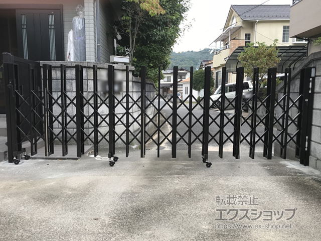 広島県広島市ののカーゲート アルシャインII H型 Aタイプ ノンレール 片開き 390S 施工例