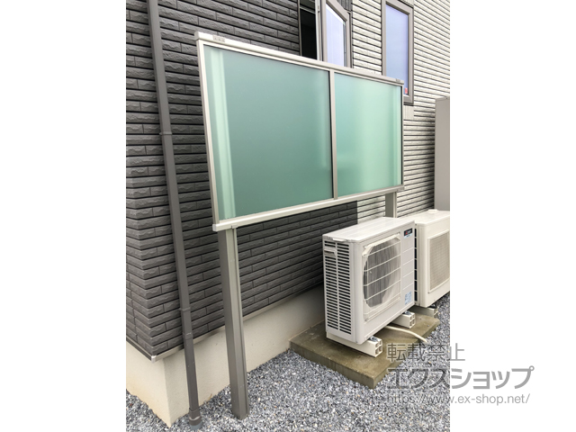 千葉県柏市ののフェンス・柵 シンプレオフェンスP1型 目隠しポリカパネル 2段支柱 自立建て用（パネル1段） 施工例