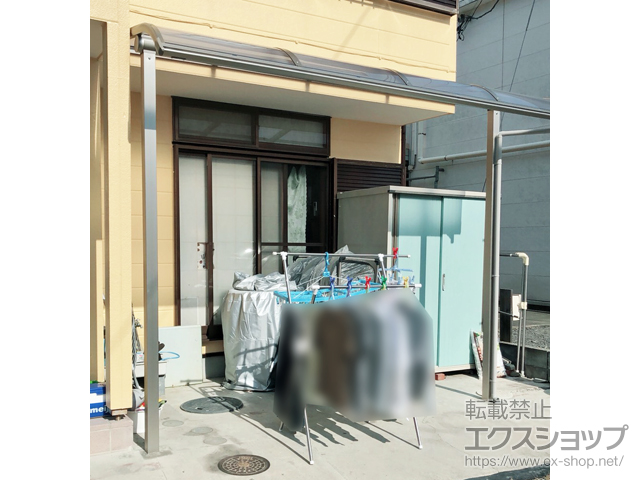 神奈川県鎌倉市ののテラス屋根 プレシオステラス R型 テラスタイプ 単体 積雪〜20cm対応 施工例