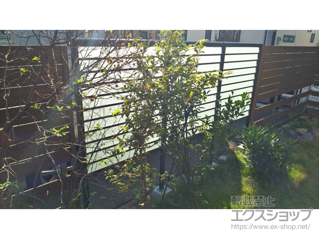 埼玉県川越市ののフェンス・柵 サニーブリーズフェンスS型 間仕切りタイプ 二段施工（パネル1段） 施工例