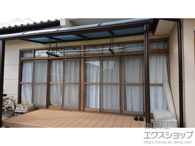 福島県いわき市ののテラス屋根 ヴェクターテラス R型 テラスタイプ 単体 積雪〜20cm対応 施工例