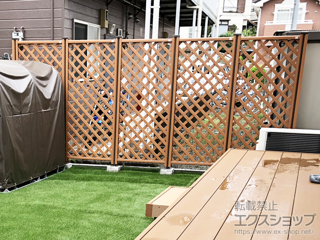 神奈川県相模原市ののフェンス・柵 ステイウッドフェンスM1型 高尺タイプ 間仕切り施工 施工例