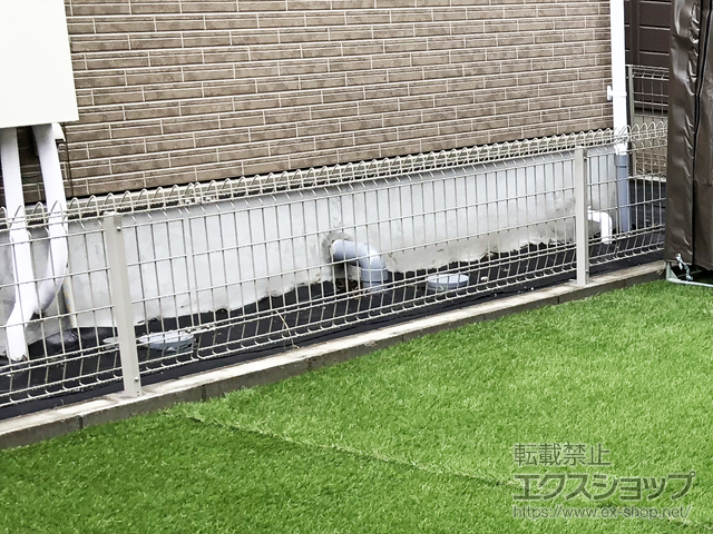 神奈川県相模原市ののフェンス・柵 メッシュフェンス G10-R 自在柱式 施工例