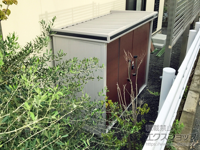 京都府乙訓郡大山崎町のの物置・屋外倉庫 エルモ 一般型 2570×1170×2121（LMD-2511） LMD-2511-MR 施工例