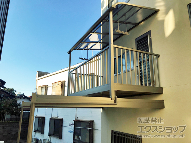 静岡県静岡市のLIXIL リクシル（トステム）のバルコニー ビューステージHスタイル 縦太格子 単体 柱建て式*馬梁納まり 施工例