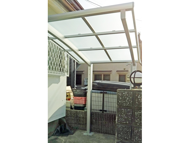 兵庫県伊丹市ののサイクルポート・駐輪場 ネスカRミニ (ラウンドスタイル) 積雪〜20cm対応 施工例