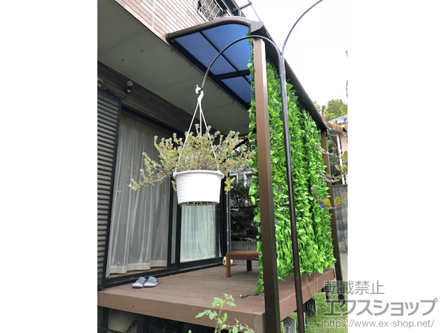 東京都町田市ののテラス屋根 プレシオステラス R型 テラスタイプ 単体 積雪〜20cm対応 施工例