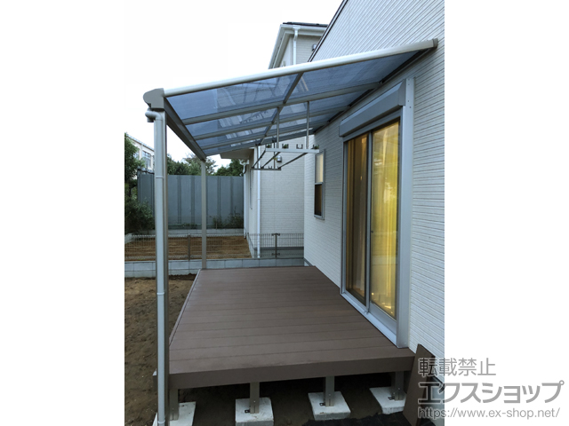 千葉県市川市ののテラス屋根 ヴェクターテラス F型 テラスタイプ 単体 積雪〜20cm対応 施工例