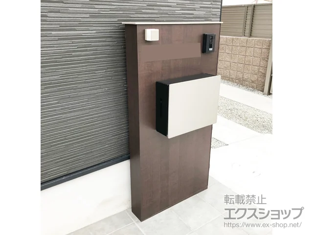 兵庫県明石市のLIXIL(リクシル)のポスト・門柱・宅配ボックス ウォールスクリーン ファンクッション門袖 施工例