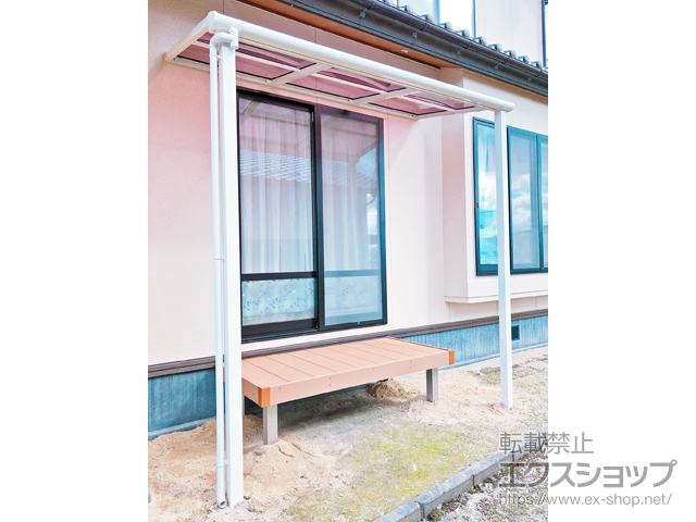 岐阜県中津川市ののテラス屋根 ヴェクターテラス F型 テラスタイプ 単体 積雪〜20cm対応 施工例