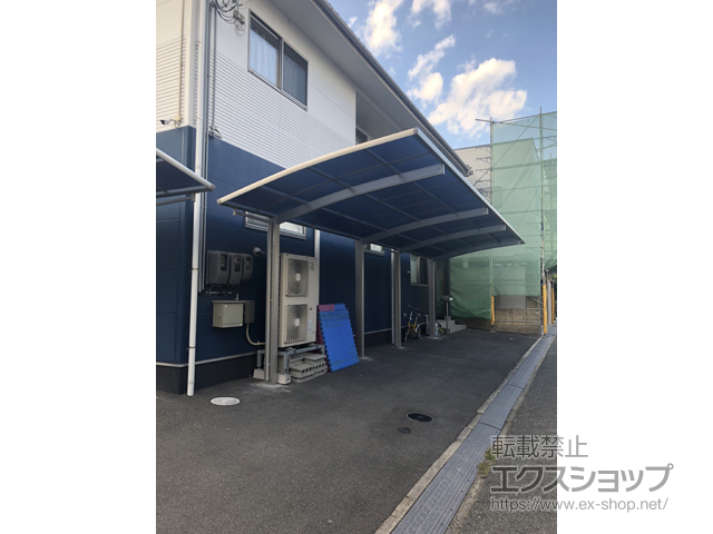 広島県福山市ののカーポート プレシオスポート 縦連棟 積雪〜20cm対応 施工例