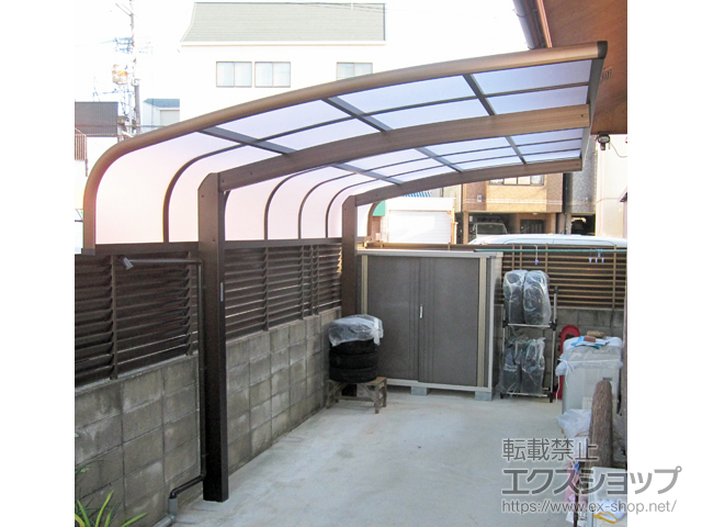 大阪府南河内郡太子町ののカーポート プレシオスポート アルファ 積雪〜20cm対応 施工例