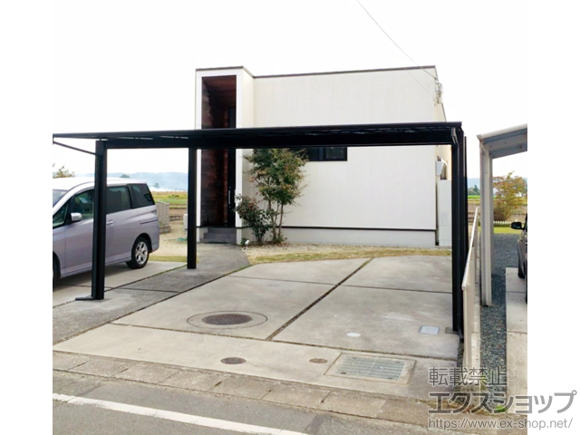 熊本県菊池郡菊陽町ののカーポート エフルージュ ツイン 積雪〜20cm対応 施工例