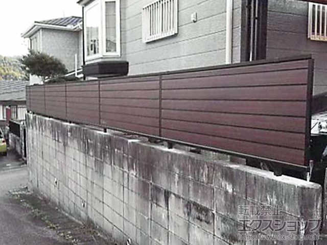 愛知県豊田市ののフェンス・柵 モクアルフェンス 目隠しタイプ 自由柱施工 施工例