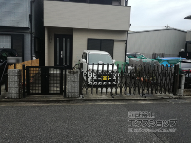 大阪府堺市ののカーゲート アルシャインII M型 Aタイプ ノンレール 片開き 430S 施工例