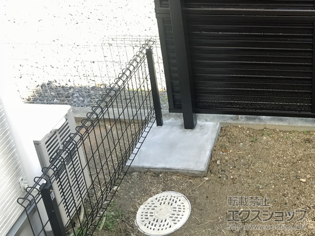 三重県四日市市ののフェンス・柵 ニュー・プロメッシュ1F型 自由支柱タイプ 施工例