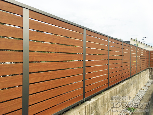 岐阜県岐阜市ののフェンス・柵 シャトレナM1型 フリー支柱施工 施工例